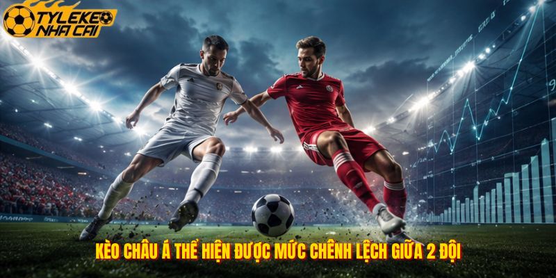 Kèo châu Á thể hiện được mức chênh lệch giữa 2 đội